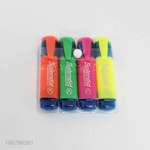High quality 4pcs multi-color highlighter coloring pen