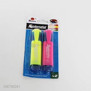 Bulk price stationery products 2pc fluorescent highlighter