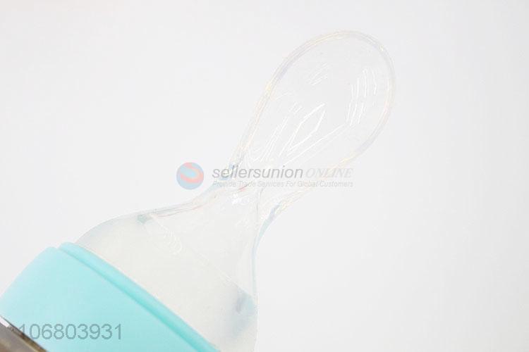 Excellent quality silicone spoon feeder baby rice paste bottle