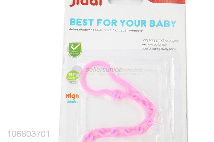 Excellent quality cartoon baby pacifier chain clip baby teether