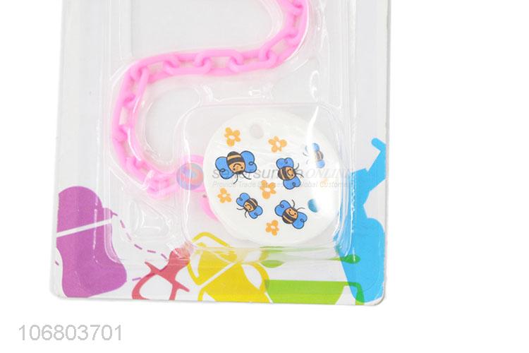 Excellent quality cartoon baby pacifier chain clip baby teether