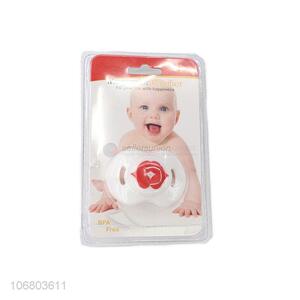 China manufacturer red lip printed silicone baby nipples teething pacifier