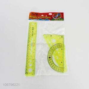 Hot selling school supplies plastic ruler set for students