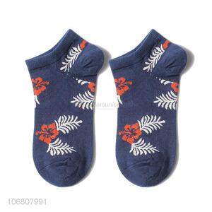 New design trendy knitted jacquard ankle socks for summer