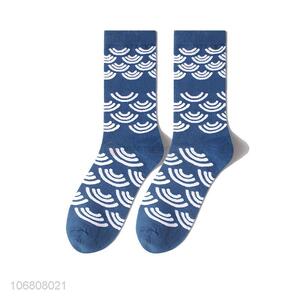 Factory direct sale chic jacquard mid-calf length sock for women