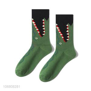 Reasonable price winter warm knitted jacquard dinosaur pattern cotton socks