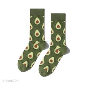 Recent design ladies mid-calf length sock fashion cotton socks