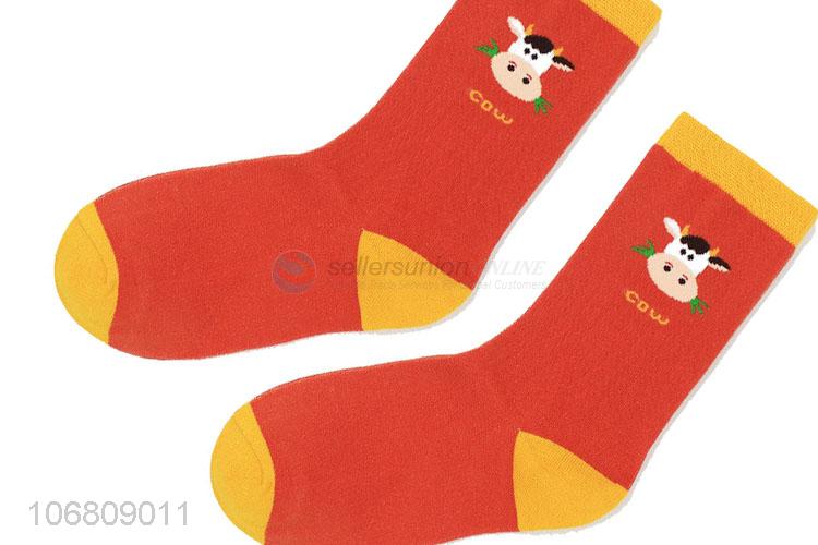 High quality ladies mid-calf length sock fashion cotton socks