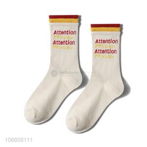 Wholesale custom ladies mid-calf length sock fashion cotton socks