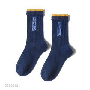 Competitive price trendy jacquard mid-calf length sock for women