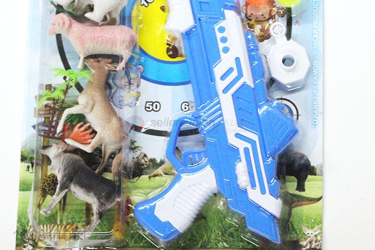 Custom Animal Model Plastic Gun Shoot Game Toy Set