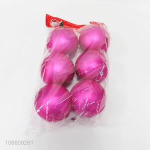 Latest products 10cm fuchsia matte plastic Christmas balls