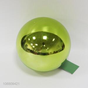 Wholesale popular 12cm light green matte plastic Christmas balls