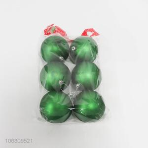 High sales 8cm green matte plastic Christmas balls