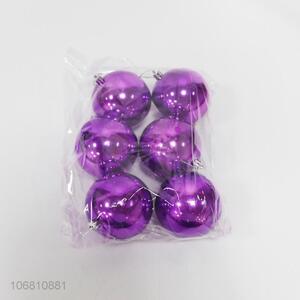 Factory custom 8cm purple plastic Christmas balls