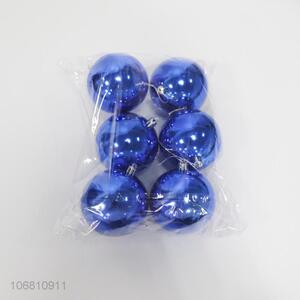 Promotional price 8cm navy blue plastic Christmas balls