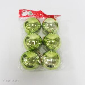 Competitive price 8cm light green plastic Christmas balls