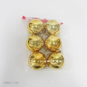 Hot sale 8cm golden plastic Christmas balls