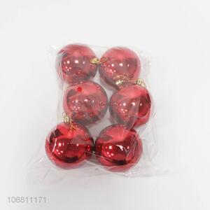 Factory direct sale 8cm red plastic Christmas balls
