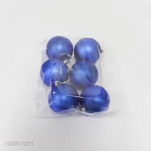 Good quality 8cm deep blue matte plastic Christmas balls