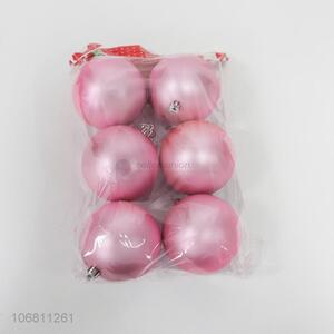 New arrival 8cm pink matte plastic Christmas balls