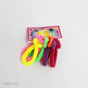 Hot sale 12pcs colorful terry nylon hair bands hair rings