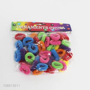 Low price 50pcs multicolor terry hair ring hair ties