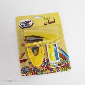 New selling promotion mini plastic stapler set for office and school