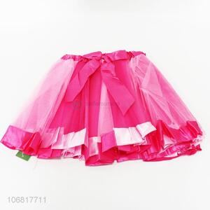 Good Sale Wide Edge Stitching Color Gauze Skirt