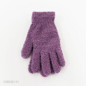 Suitable Price Solid Color Winter Warm Knitting Gloves For Women