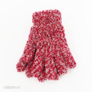 Good quality winter warm five fingers adult knitting gloves