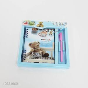 Custom Cartoon Pattern Notebook With Pen Gift Set