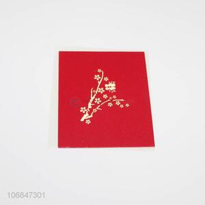 Wholesale deluxe 3d pop up laser cut greeting card