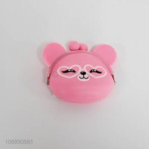 Hot sale cartoon bear shape silicone coin purse