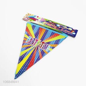 Promotional cheap party decoration 10pcs colorful pennants