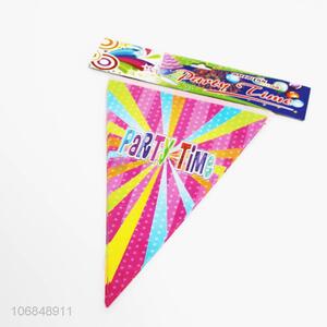 Hot selling 10pcs colorful pennants for party decoration