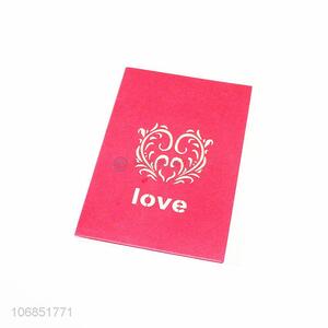 Lowest Price Fashion Love Printing Red Paper Greeting Card