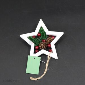 Latest style Christmas decoration mini wooden star pendant ornaments