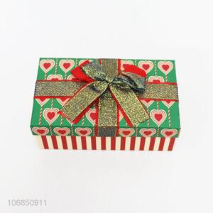 High sales deluxe paper gift box with bowknot
