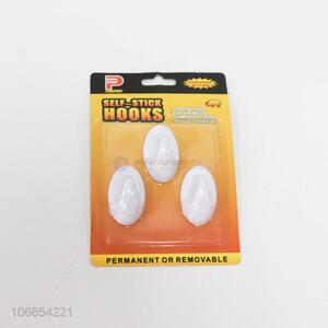 Factory wholesale 3pcs self-stick hooks sticky hooks