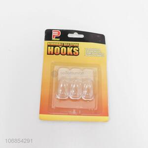 Wholesale popular 3pcs self-stick hooks sticky hooks