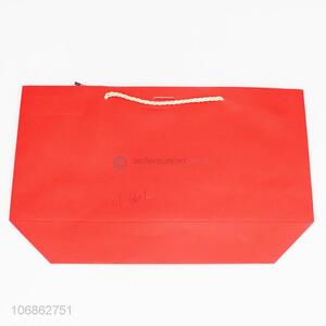 Excellent quality wholesale bright red reusable paper gift bag