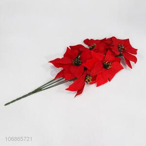 Custom Plastic Christmas Flower Artificial Flower