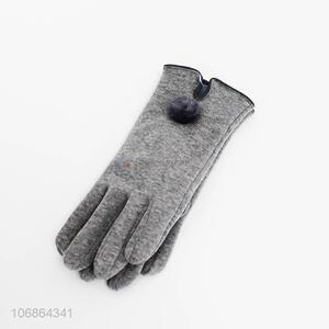 Wholesale price women winter outdoor polyester gloves