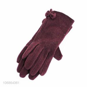 Good sale ladies winter warm elegant polyester gloves