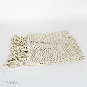 High sales women winter warm solid color coarse yarn knitting scarf