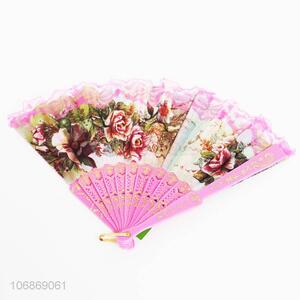 Good Quality Flower Pattern Hand Fan