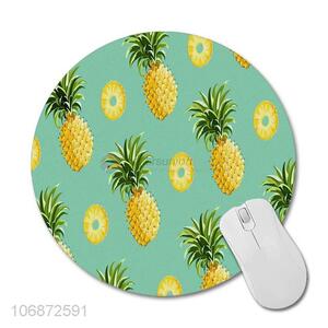 Suitable Price Special Round Colorful Pineapple Pattern Mouse Pad