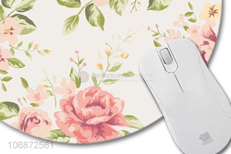 Promotion Gift Sublimation Flower Pattern Round Gamer Mouse Pad