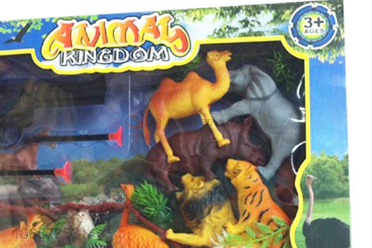 Simulation Plastic Zoo Animal Model Toy Set For Children